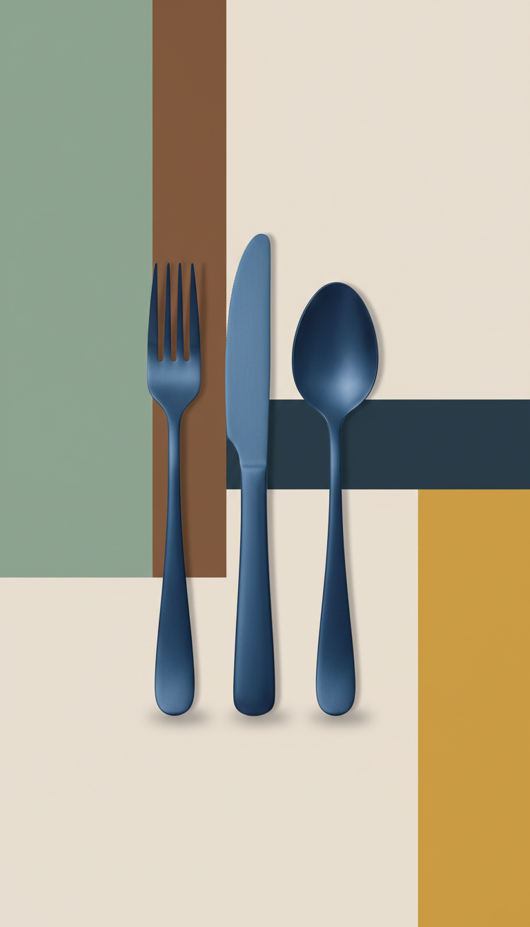 Stainless Steel Cutlery With Matte Texture