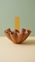 Glass Accent Vase With Sculptural Shape