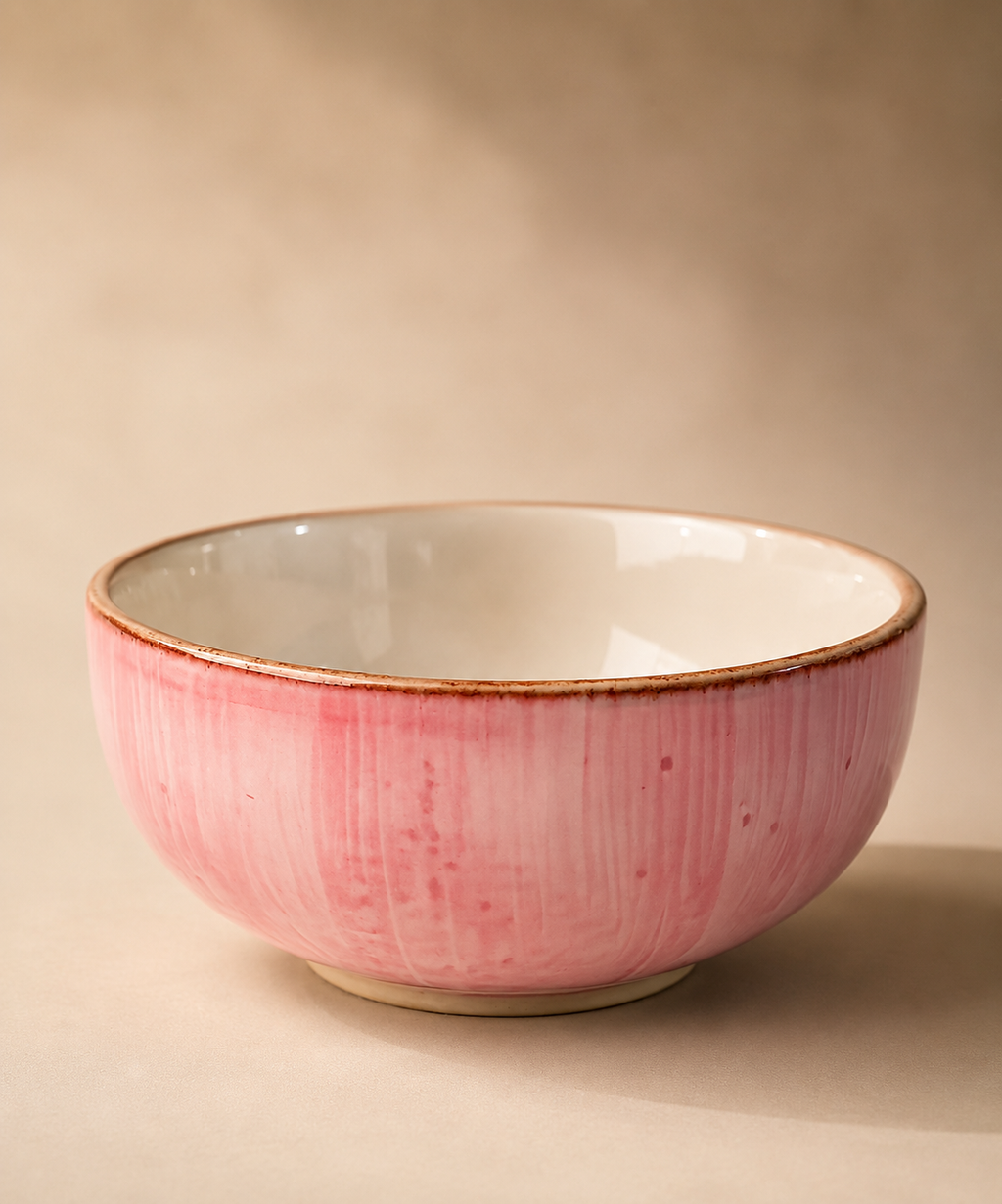 Blush Pink Ceramic Veg Bowls (set of 6)