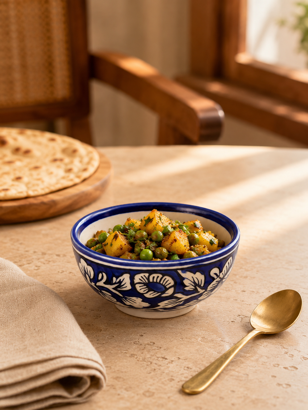 Jaipur Neel Ceramic Veg Bowl (Set of 6 bowls)