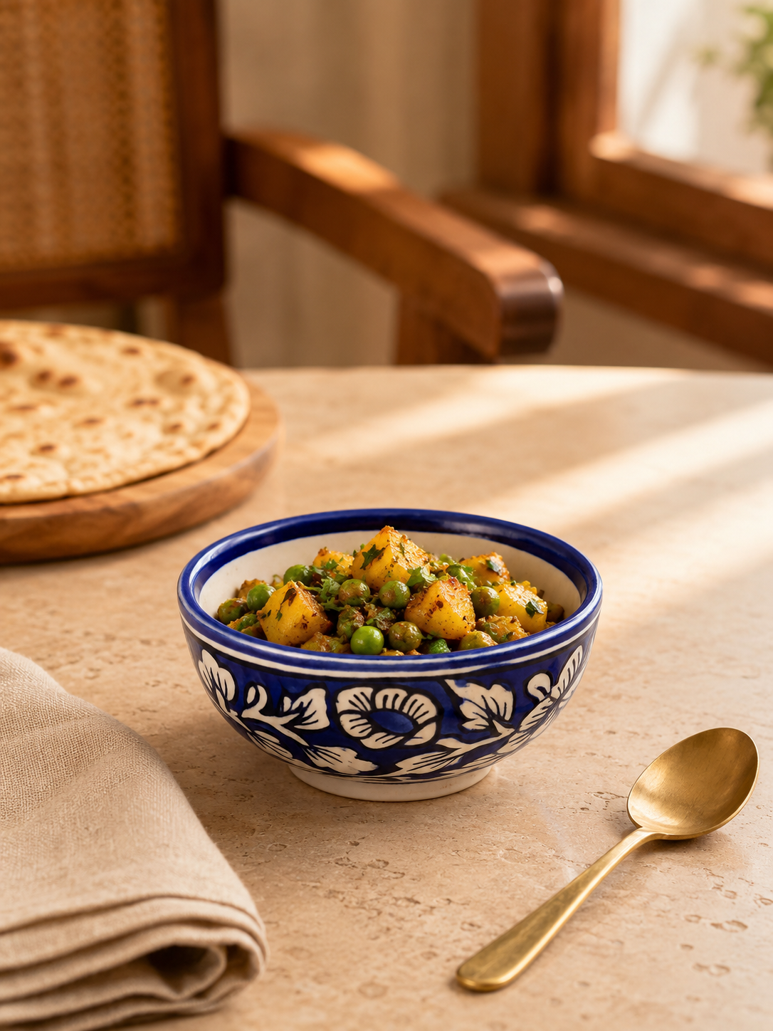 Jaipur Neel Ceramic Veg Bowl (Set of 6 bowls)